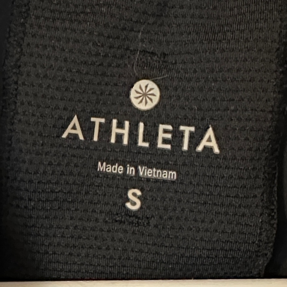 Athleta Black Zip High-Collar Pullover Running Yoga Workout - Picture 5 of 7